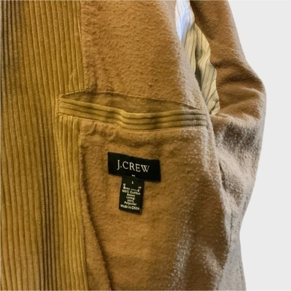 Vintage J.Crew Corduroy Sport Coat Blazer Tan Men’s Large Ivy Preppy
